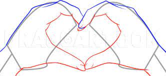 Demystify the process by learning how to draw hands step by step. How To Draw Heart Hands Step By Step Drawing Guide By Dawn Dragoart Com