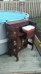 Pallet Bar With Cooler Above Ground Pool Bar Projects By Kamm Best Above Ground Pool Above Ground Pool Landscaping Swimming Pool Landscaping