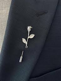 mens silver brooch
