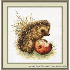 Modern cross stitch pattern is designed on 14 count aida. Buy Oven Counted Cross Stitch Kit Prickly Gourmand 21x23cm Diy 16 39