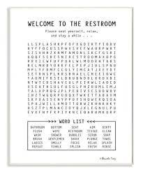 Maybe you would like to learn more about one of these? Home Accents Bathroom Home Accents Homeaccents Stupell Industries Welcome To The Restroom Crossword Puzzle Stupell Industries Boys Bathroom Decor Word List