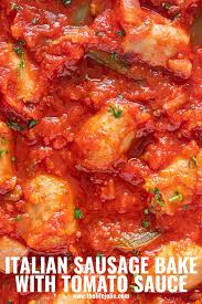 Easy Italian Sausage Bake Italian Sausage Recipes Sausage Bake Italian Sausage In Oven