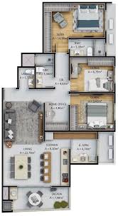 Top 40 3d Floor Plan Ideas In 2020 Small House Design House Construction Plan My House Plans