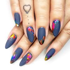 Navy blue nails with white polka dots nail art. Matte Nail Art Designs Nail Polish Ideas For Stylish Look K4 Fashion