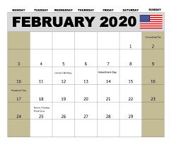 Usa February 2020 Federal Holidays Calendar In 2020 Holiday Calendar Federal Holiday Calendar Us Holiday Calendar
