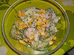 2salat in mundgerechte stücke rupfen und mit dem dressing mischen. Gurken Mais Salat Mit Sahne Schmand Dressing Von Bastelsuse Chefkoch Salat Salat Mit Essen