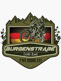 Castle Road Iconic German Motorcycle Route Burgenstrasse Sticker T Shirt 03 Sticker By Outershelluk Travel Stickers Lindau Route