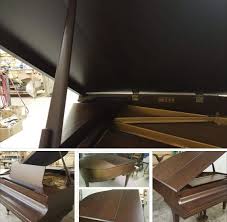 Black Baldwin Baby Grand Piano Instagram Edgegrainwoodstudio Solid Walnut Baldwin Baby Grand Piano With Sun Damage Before And Matte Finish After Solid Walnut Baby Grand Pianos Woodworking