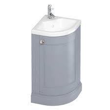 Bathroom vanities are the furnishing underdogs ranked the lowest priority over the tub, wallpaper, and mirror. Burlington Freestanding 43cm Corner Vanity Unit Basin Classic Grey