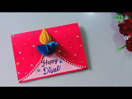 Cut it to fit the inside of the card and glue it to the black card stock. Diy Diwali Greeting Card Handmade Diwali Card Making Ideas How To Make Greeting Card F Diwali Greeting Cards Diwali Greeting Card Making Diwali Card Making