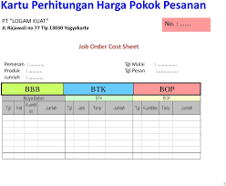 Prayudi nugroho, dosen pkn stan dari jurusan manajemen keuangan, secara singkat menjelaskan tentang akuntansi biaya khususnya yang terkait dengan job order costing. Sistem Perhitungan Biaya Berdasarkan Pesanan Job Order Costing Atau Job Costing Pdf Free Download