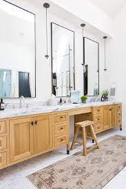 November 16, 2020, by admin | leave a reply. Blond Oak Bath Vanity Cabinets With Oil Rubbed Bronze Pulls Transitional Bathroom