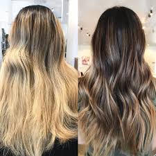 Long Blonde Hair To Dimensional Brunette Reverse Balayage Hairgoals Brunettehair Hairstyles Blondehai Reverse Balayage Balayage Hair Blonde Balayage Hair