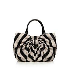 Black And White Striped Purse With Red Bow Black And White Stripe Satin Wanda Bow Bag By Lulu Guinness Striped Bags Bags Purses And Bags