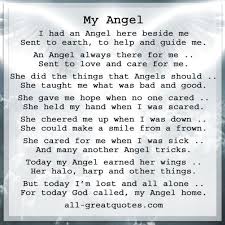 Memorial Angel Poem Cards I Had An Angel Here Beside Me Grief Poems Grieving Quotes Grief Verses