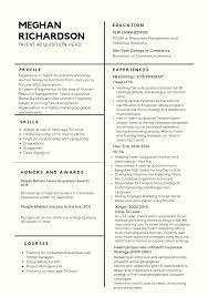perfect resume of a talent acquisition