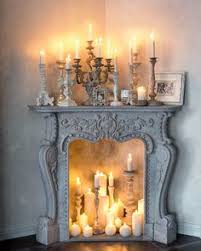 The fireplace jar candle smells like firewood burning in a fireplace. 46 Candle Fireplace Ideas Fireplace Faux Fireplace Fake Fireplace