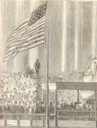 1861 ILLUSTRATED LONDON NEWS - US Civil War begins - VIEW OF LINCOLN INAUGURAL | #1872110713