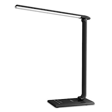 Aukey Desk Lamp 12w Dimmable Led Table Lamp With Usb Charging Port 7 Level Dimmer Touch Sensitive Control Undefin Led Desk Lamp Desk Lamp Led Table Lamp