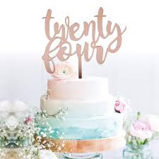 Rose gold party decoration ideas. Grantparty Twenty Four Rose Gold Cake Topper 24th Birthday Anniversary Wedding Party Decoration Ideas Perfect Keepsake Buy Online In Antigua And Barbuda At Antigua Desertcart Com Productid 131275080