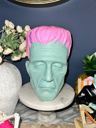 Halloween Frankenstein monster pastel pink head Halloween