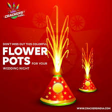 Don T Miss Out This Colorful Flower Pots For Your Wedding Night Colorful Flower Pot Flower Pots Sparklers Fireworks