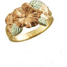 Galloping Gems Product Detail Black Hills Gold Flower Ring Floral Rings