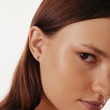 14K Solid Gold Custom Birthstone Stud Earrings