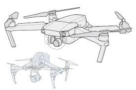 2 Pack Mavic Inspire Vector Drones Vector Drawing Drone Vector