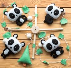 Panda Baby Mobile Animal Baby Mobile Safari Baby Mobile Etsy Safari Baby Mobile Baby Shower Gifts Baby Mobile