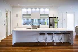 One wall kitchen kitchen layout kitchen cabinet design kitchen cabinets kitchen images corner bathtub small spaces photo galleries house design. One Wall Kitchen With Island Interior Designs Ideas White Modern Kitchen Modern Kitchen Design Interior Design Kitchen