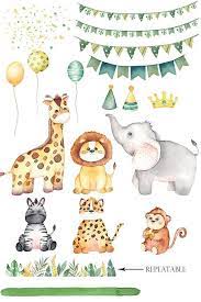 Watercolor Safari Animals Watercolor Clipart Jungle Animals Etsy In 2021 Safari Kids Watercolor Animals Safari Animals