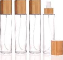 Amazon.com: COSIDEA 4 pcs Empty 4oz /120ml bamboo lid clear ...