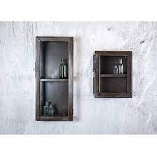 The wall cabinet in white provides versatile storage space with 2 adjustable shelves offering customizable storage behind 2 doors. Nkuku Small Kisari Wall Hanging Storage Cabinet With Glass Door Amazon Co Uk Kitchen Vintage Industrial Bathroom Vintage Industrial Decor Industrial Decor