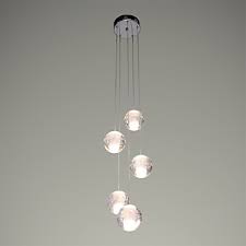 Modern Pendant Lights Pendant Lamp 5 Lights G4 Retroifit Chrome Plating Crystal For Dining Room Stairs Light Lighting Pop