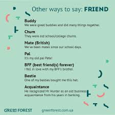 Synonyms To The Word Friend Other Ways To Say Friend Kosakata Tata Bahasa Inggris Belajar