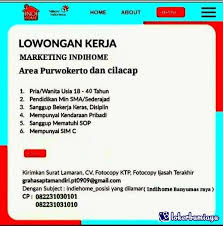 Melakukan pekerjaan bagian staff gudang dan operasional lainnya. Lowongan Kerja Indi Home Desember 2020