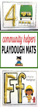 Community Helper Playdough Mats Community Helpers Preschool Community Helpers Kindergarten Prek Community Helpers