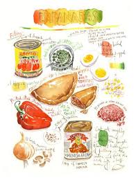 Illustration Lucile Prache Empanadas Jpg Lucile Prache Virginie Recette Empanadas Peinture Alimentaire Recette Illustree