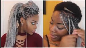 Braided hairstyles are by far the oldest way to style your hair. Box Braids On Extremely Short 4c Hair Waist Length Styles Youtube