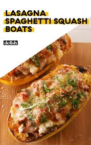 Lasagna Spaghetti Squash Boats Make It Easy To Say Goodbye To Pasta Recipe Recipes Squash Recipes Food