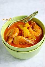 Ung kep chien (fried frog legs). Pineapple Prawn Curry Udang Masak Lemak Nenas Rasa Malaysia