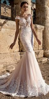 New Amazing Tulle Scoop Neckline See Through Bodice Mermaid Wedding Dress With Lace Appliques Wedding Dresses Lace Wedding Dresses Wedding Dress Inspiration