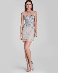 Bcbgmaxazria Sequin Illusion Sequin Dress Abigail Knit Lace Dress Dresses