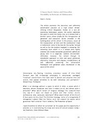 Kairos retreat letter examples from examples of kairos letters from parents , image source: Pdf A Space Apart Kairos And Masculine Possibility In Retreats Of Adolescents Kevin Burke Academia Edu