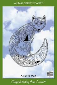 Arctic Fox Rubber Stamp Stamp Arctic Fox Coloring Calendar