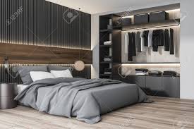 Ideal for a living room, bedroom or den Corner Of Modern Bedroom With White And Gray Wooden Walls Wooden Stock Photo Picture And Royalty Free Image Image 129782892