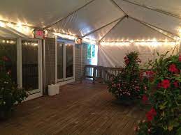 Tent Installed Over Deck Connected To House Party Tent Backyard Party Diy Event