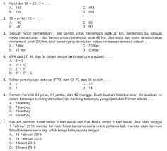 Pola Soal Try Out Matematika Kelas 6 Mi Sd Menjaga Kesehatan 2