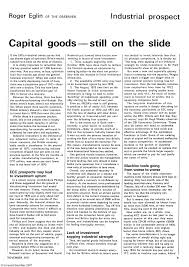 Capital Goods — Still On the Slide